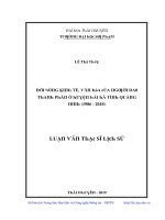 Luận văn đời sống kinh tế văn hóa của người dao thanh phán ở huyện hải hà tỉnh quảng ninh 1986 2018