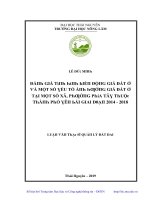 Luận văn đánh giá tình hình biến động giá đất ở và một số yếu tố ảnh hưởng giá đất ở tại một số xã phường phía tây thuộc thành phố yên bái giai đoạn 2014 2018