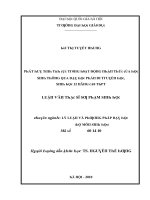 Luận văn phát huy tính tích cực trong họat động nhận thức của học sinh thông qua dạy học phần di truyền học sinh học 12 nâng cao trung học phổ thông