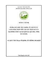 Luận văn đánh giá hiệu quả kinh tế sản xuất cam sành theo tiêu chuẩn vietgap của hộ nông dân tại huyện bắc quang tinh hà giang