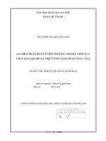 Luận văn các biện pháp phát triển đội ngũ giảng viên viện đại học mở hà nội trong giai đoạn hiện nay