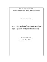 Luận văn thạc sĩ vai trò của nhà nước trong cung ứng dịch vụ công ở việt nam hiện nay