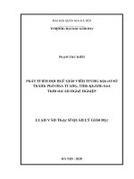 Luận văn phát triển đội ngũ giáo viên trung học cơ sở thành phố nha trang tỉnh khánh hòa theo chuẩn nghề nghiệp