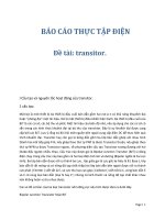 cấu tạo và nguyên lý làm việc  transitor
