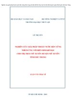 Nghiên Cứu Giải Pháp Thoát Nước Bền Vững Thích Ứng Với Biến Đổi Khí Hậu Cho Thị Trấn Mỹ Xuyên Huyện Mỹ Xuyên Tỉnh Sóc Trăng.docx