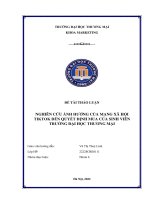 NGHIÊN CỨU ẢNH HƯỞNG CỦA MẠNG XÃ HỘI TIKTOK ĐẾN QUYẾT ĐỊNH MUA CỦA SINH VIÊN TRƯỜNG ĐẠI HỌC THƯƠNG MẠI