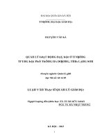 Luận văn quản lý hoạt động dạy học ở trường trung học phổ thông na dương tỉnh lạng sơn