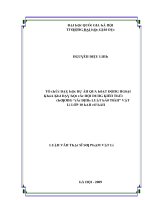 Luận văn tổ chức dạy học dự án qua hoạt động ngoại khóa khi dạy các nội dung kiến thức chương các định luật bảo toàn vật lí 10 ban cơ bản