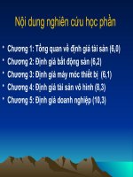 Bài Giảng Định Giá Tài Sản ( Combo Full Slides 5 Chương )