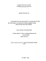 Luận văn vận dụng dạy học giải quyết vấn đề đối với chủ đề ứng dụng đạo hàm trong chương trình toán trung học phổ thông