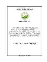 Luận văn nghiên cứu đặc điểm sinh học sinh thái học và nhân giống vô tính loài cây kim ngân lonicera japonice thunb tại viện nghiên cứu và phát triển lâm nghiệp trường đại học nông lâm