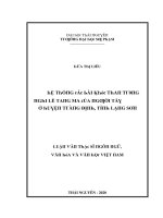 Luận văn hệ thống các bài khóc than trong nghi lễ tang ma của người tày ở huyện tràng định tỉnh lạng sơn