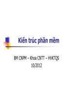Bài giảng công nghệ phần mềm   bài 3 kiến trúc phần mềm