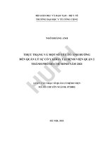 Thực trạng và một số yếu tố ảnh hưởng đến quản lý sự cố y khoa tại bệnh viện quận 2, thành phố hồ chí minh năm 2021