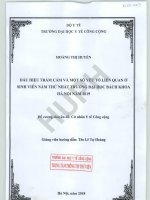 Dấu hiệu trầm cảm và một số yếu tố liên quan ở sinh viên năm thứ nhất trường đại học bách khoa hà nội năm 2018