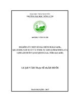 Luận văn nghiên cứu một số đặc điểm ngoại hình khả năng sản xuất và trình tự gen cytochrome b của lợn bản nuôi tại huyện đà bắc tỉnh hòa bình