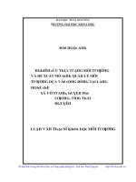 Luận văn nghiên cứu thực trạng môi trường và đề xuất mô hình quản lý môi trường dựa vào cộng đồng tại làng nghề chè xã vô tranh huyện phú lương tỉnh thái nguyên