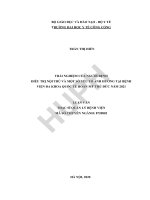Trải nghiệm của người bệnh điều trị nội trú và một số yếu tố ảnh hưởng tại bệnh viện đa khoa quốc tế hoàn mỹ thủ đức năm 2021