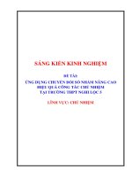 Ứng dụng chuyển đổi số nhằm nâng cao hiệu quả công tác chủ nhiệm tại trường thpt nghi lộc 5