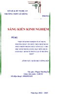 Một số kinh nghiệm về sử dụng phương pháp tổ chức trò chơi nhằm phát triển phẩm chất, năng lực cho học sinh trong giảng dạy môn gdcd và gd kt pl ở trường thpt