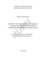 Kiến thức, thái độ về phòng chống bệnh dại và một số yếu tố liên quan ở người dân tại huyện quảng trạch, quảng bình năm 2022