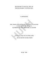Thực trạng tiêm chủng vac xin viêm gan b sơ sinh và một số yếu tố liên quan tại thành phố vinh, tỉnh nghệ an năm 2020
