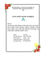 (Skkn 2023) áp dụng mô hình lớp học đảo ngược kết hợp ứng dụng công nghệ vào dạy học các chủ đề trong tin học 10 chương trình gdpt 2018