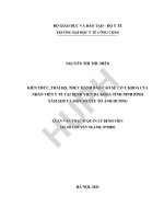 Kiến thức, thái độ, thực hành báo cáo sự cố y khoa của nhân viên y tế tại bệnh viện đa khoa tỉnh ninh bình năm 2020 và một số yếu tố ảnh hưởng