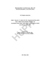 Thực trạng và một số yếu tố ảnh hưởng đến việc triển khai bệnh án điện tử tại bệnh viện phục hồi chức năng đồng tháp giai đoạn 2020   2021