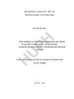 Trải nghiệm của người bệnh khám chữa bệnh ngoại trú và một số yếu tố ảnh hưởng tại bệnh viện quận thủ đức thành phố hồ chí minh năm 2020
