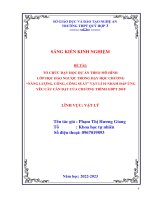 (Skkn 2023) tổ chức dạy học dự án theo mô hình lớp học đảo ngược trong dạy học chương “năng lượng, công, công suất” vật lí 10 nhằm đáp ứng yêu cầu cần đạt của chương trình gdpt 2018