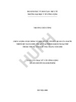 Chất lượng cuộc sống và một số yếu tố liên quan của người nhiễm hiv đang điều trị arv tại phòng khám ngoại trú thuộc trung tâm y tế nha trang năm 2020