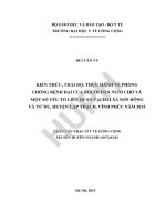 Kiến thức, thái độ, thực hành về phòng chống bệnh dại của người dân nuôi chó và một số yếu tố liên quan tại hai xã sơn đông và tử du, huyện lập thạch, tỉnh vĩnh phúc năm 2015