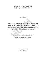 Thực trạng và một số yếu tố ảnh hưởng đến tuân thủ quy trình thay băng vết thương của điều dưỡng, hộ sinh tại trung tâm y tế huyện kinh môn, tỉnh hải dương năm 2019