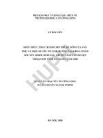 Kiến thức, thực hành cho trẻ bú sớm của sản phụ và một số yếu tố ảnh hưởng tại khoa chăm sóc sức khỏe sinh sản trung tâm y tế huyện thoại sơn tỉnh an giang năm 2020
