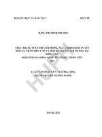 Thực trạng tuân thủ gói phòng ngừa nhiễm khuẩn vết mổ của nhân viên y tế và một số yếu tố ảnh hưởng tại khoa sản, bệnh viện đa khoa quốc tế vinmec times city năm 2021”