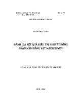 Đánh Giá Kết Quả Điều Trị Khuyết Hổng Phần Mềm Bằng Vạt Mạch Xuyên (Full Text)