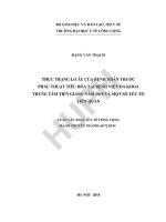 Thực trạng lo âu của bệnh nhân trước phẫu thuật tiêu hóa tại bệnh viện đa khoa trung tâm tiền giang năm 2018 và một số yếu tố liên quan