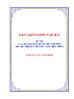 (Skkn 2023) giáo dục kĩ năng bvmt cho học sinh lớp chủ nhiệm ở trường thpt diễn châu 2