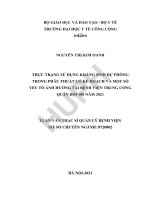 Thực trạng sử dụng kháng sinh dự phòng trong phẫu thuật có kế hoạch và một số yếu tố ảnh hưởng tại bệnh viện trung ương quân đội 108 năm 2021
