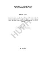 Thực trạng giao tiếp ứng xử của nhân viên y tế với người bệnh nội trú và một số yếu tố ảnh hưởng tại bệnh viện phục hồi chức năng đà nẵng năm 2022