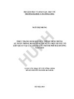 Thực trạng đảm bảo quy trình tiêm chủng an toàn trong buổi tiêm chủng và một số yếu tố liên quan tại các trạm y tế thành phố hải dương năm 2015