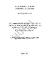 Thực trạng loãng xương và một số yếu tố liên quan ở phụ nữ từ 50 tuổi trở lên tại xã yên lâm, huyện yên định tỉnh thanh hóa năm 2017