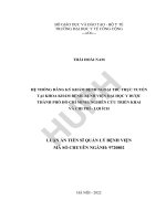 Hệ thống đăng ký khám bệnh ngoại trú trực tiếp tại khoa khám bệnh, bệnh viện đại học y dược thành phồ hồ chí minh nghiên cứu triển khai và chi phí lợi ích