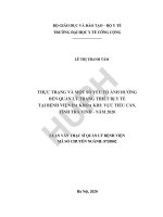 Thực trạng và mốt số yếu tố ảnh hưởng đến quản lý trang thiết bị y tế tại bệnh viện đa khoa khu vực tiểu cần, tỉnh trà vinh năm 2020