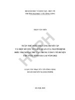 Tuân thủ điều trị tăng huyết áp và một số yếu tố liên quan của người bệnh điều trị ngoại trú tại trung tâm y tế huyện chư păh, tỉnh gia lai năm 2022