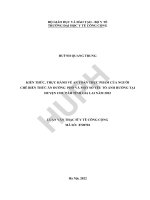 Kiến thức, thực hành về an toàn thực phẩm của người chế biến thức ăn đường phố và một số yếu tố ảnh hưởng tại huyện chư păh tỉnh gia lai năm 2022
