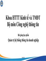 Bài giảng quản trị hệ thống thông tin doanh nghiệp   chương 1 tổng quan về quản trị hệ thống thông tin doanh nghiệp