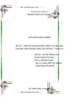 (Skkn 2023) một số giải pháp phát triển văn hóa đọc cho học sinh trường thpt yên thành 2 – nghệ an