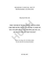 Thực hành sử dụng thuốc kháng sinh cho trẻ dưới 5 tuổi của bà mẹ và một số yếu tố liên quan tại phường quảng an, quận tây hồ, hà nội năm 2017